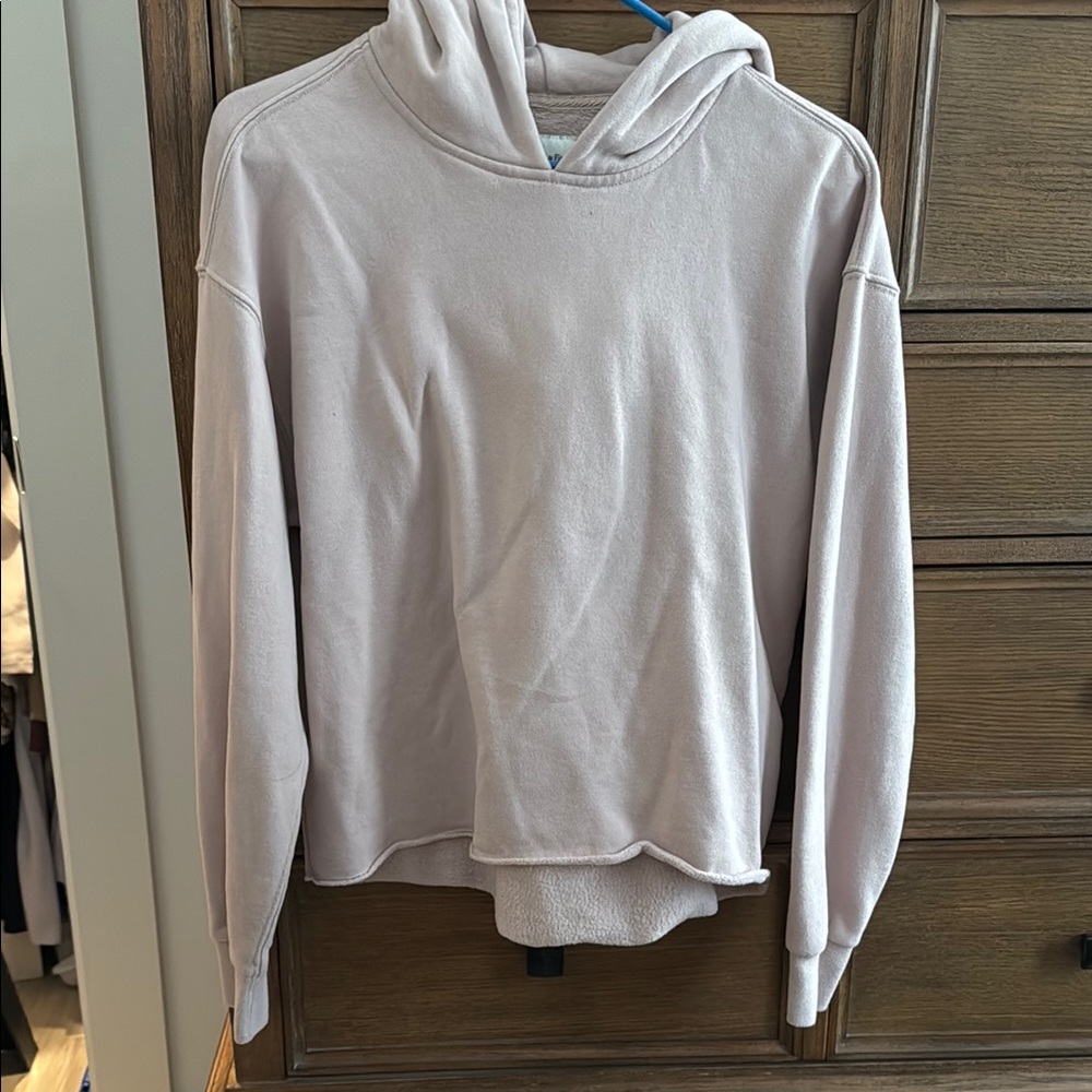 Abercrombie - Women's Light Gray Hoodie Sweater